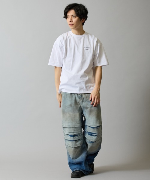 En serio TOKYO(エンソリオトーキョー)の「【SIDEWAYSTANCE】イラストスケーター半袖Tシャツ 70707(Tシャツ/カットソー・メンズ・カーキ/ブラック/ホワイト・MEDIUM/LARGE/X-LARGE/SMALL)」の4枚目の写真