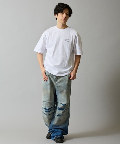 En serio TOKYO(エンソリオトーキョー)の「【SIDEWAYSTANCE】イラストスケーター半袖Tシャツ 70707(Tシャツ/カットソー・メンズ・カーキ/ブラック/ホワイト・MEDIUM/LARGE/X-LARGE/SMALL)」の5枚目の写真