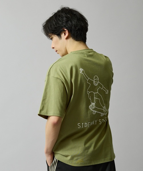 En serio TOKYO(エンソリオトーキョー)の「【SIDEWAYSTANCE】イラストスケーター半袖Tシャツ 70707(Tシャツ/カットソー・メンズ・カーキ/ブラック/ホワイト・MEDIUM/LARGE/X-LARGE/SMALL)」の12枚目の写真