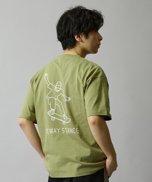 En serio TOKYO(エンソリオトーキョー)の「【SIDEWAYSTANCE】イラストスケーター半袖Tシャツ 70707(Tシャツ/カットソー・メンズ・カーキ/ブラック/ホワイト・MEDIUM/LARGE/X-LARGE/SMALL)」の14枚目の写真