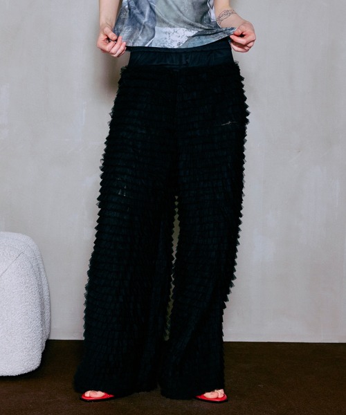 【2026SUMMER PRE-ORDER】Tulle Tiered Easy Pants/チュールティアードイージーパンツ
