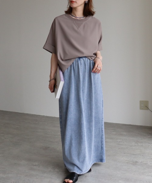 zena(ジェナ)の「ジョーゼットショートワイドTeeブラウス(シャツ/ブラウス・レディース・ブラック/テラコッタ/オフホワイト/グレイッシュベージュ・FREE)」の18枚目の写真