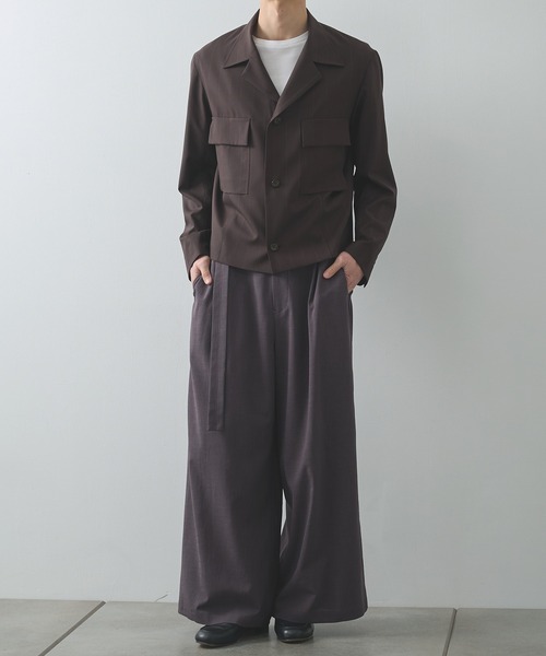 UJOH(ウジョー)の「【UJOH HOMME/ウジョー】別注 Belted Wide Flare Pants(スラックス・メンズ・ブラウン/ブラック/チャコールグレー・4/5)」の7枚目の写真