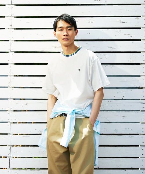 GYMPHLEX(ジムフレックス)の「Gymphlex | 〈別注〉クルーネック ラインTシャツ MEN(Tシャツ/カットソー・メンズ・ホワイト系その他/ブルー系その他5/ブラウン系その他/グリーン系その他・L/M)」の1枚目の写真