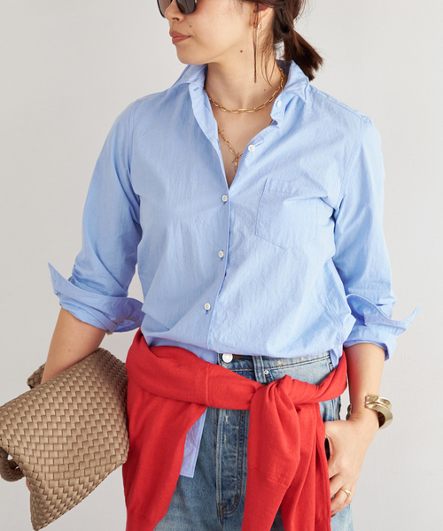 Deuxieme Classe(ドゥーズィエムクラス)の「*追加 ワイヤーウォッシュシャツ(シャツ/ブラウス・レディース・ホワイト系その他/スカイブルー・FREE)」の11枚目の写真