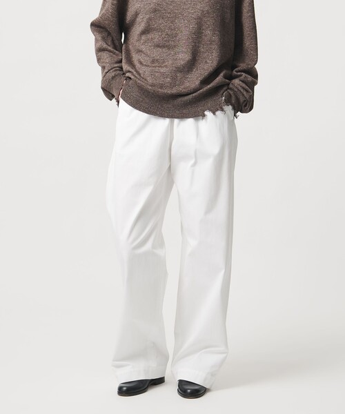 LOEFF（ロエフ）の「＜LOEFF＞コットン ギャバジン パンツ（その他パンツ・レディース・ホワイト/ロイヤルブルー・1/0）」の2枚目の写真