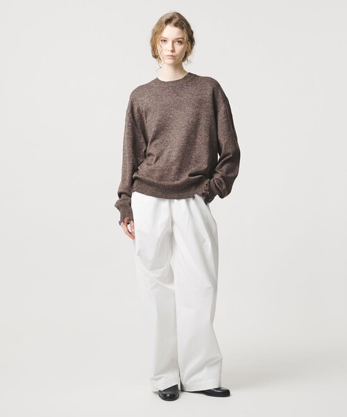 LOEFF（ロエフ）の「＜LOEFF＞コットン ギャバジン パンツ（その他パンツ・レディース・ホワイト/ロイヤルブルー・1/0）」の4枚目の写真