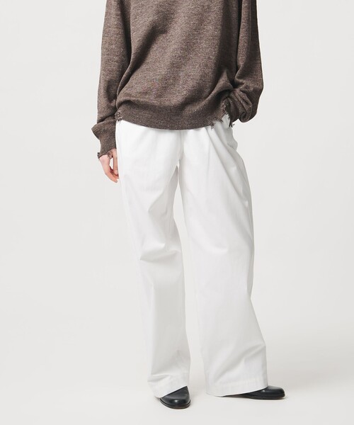 LOEFF（ロエフ）の「＜LOEFF＞コットン ギャバジン パンツ（その他パンツ・レディース・ホワイト/ロイヤルブルー・1/0）」の5枚目の写真