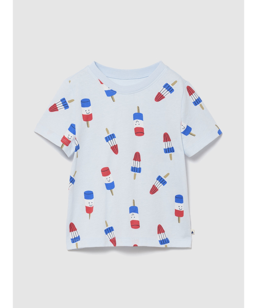 GAP(ギャップ)の「babyGap プリント Tシャツ(Tシャツ/カットソー・キッズ・ネイビー/ベージュ/ブルー・80cm/110cm/105cm/95cm/90cm/100cm)」の1枚目の写真