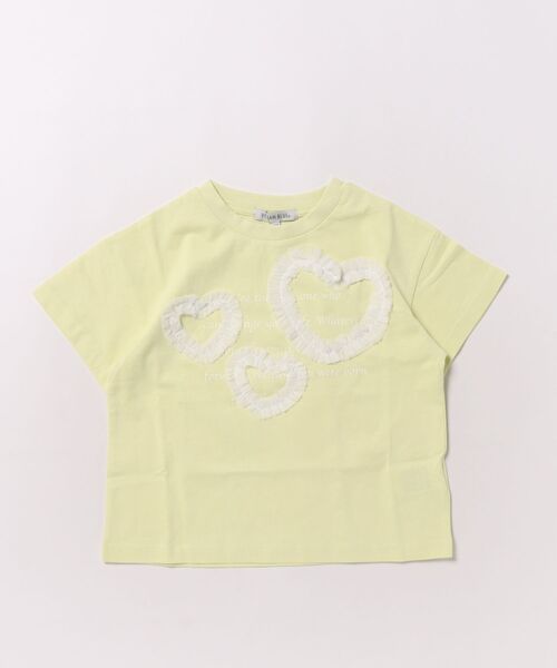 Right-on（ライトオン）の「【VIVIAN BLUE】チュールデザインＴシャツ（Tシャツ/カットソー・キッズ・イエロー/ライム・140/110/120/130/150）」の2枚目の写真