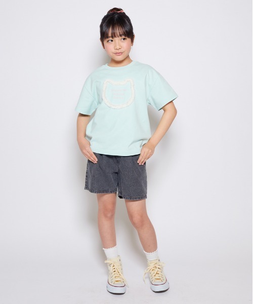 Right-on(ライトオン)の「VIVIAN BLUE(ヴィヴィアンブルー)チュールデザインTシャツ(Tシャツ/カットソー・キッズ・イエロー/ライム・140/110/120/130/150/160)」の3枚目の写真