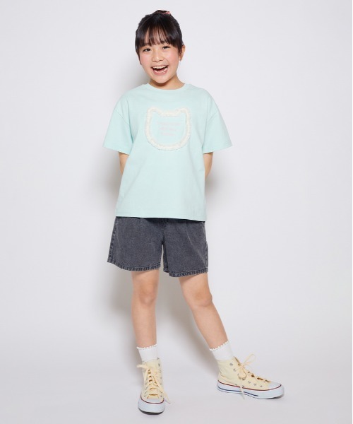 Right-on(ライトオン)の「VIVIAN BLUE(ヴィヴィアンブルー)チュールデザインTシャツ(Tシャツ/カットソー・キッズ・イエロー/ライム・140/110/120/130/150/160)」の4枚目の写真