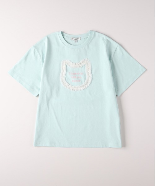 Right-on(ライトオン)の「VIVIAN BLUE(ヴィヴィアンブルー)チュールデザインTシャツ(Tシャツ/カットソー・キッズ・イエロー/ライム・140/110/120/130/150/160)」の5枚目の写真