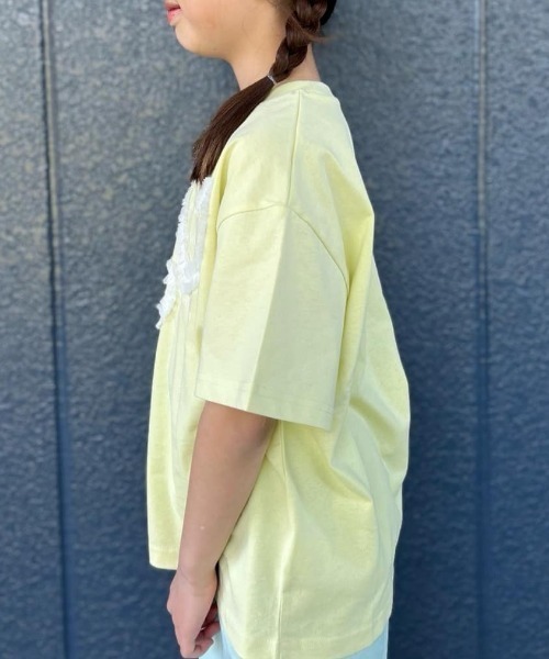 Right-on(ライトオン)の「VIVIAN BLUE(ヴィヴィアンブルー)チュールデザインTシャツ(Tシャツ/カットソー・キッズ・イエロー/ライム・140/110/120/130/150/160)」の17枚目の写真