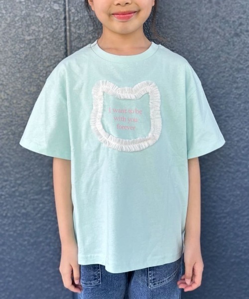 Right-on(ライトオン)の「VIVIAN BLUE(ヴィヴィアンブルー)チュールデザインTシャツ(Tシャツ/カットソー・キッズ・イエロー/ライム・140/110/120/130/150/160)」の14枚目の写真