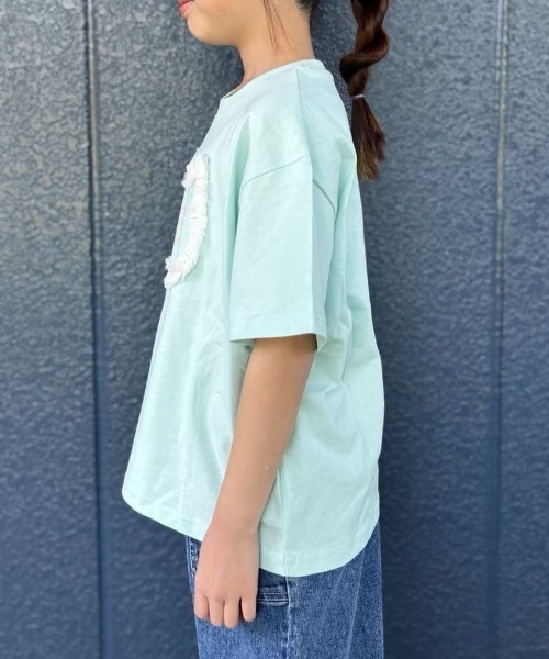 Right-on(ライトオン)の「VIVIAN BLUE(ヴィヴィアンブルー)チュールデザインTシャツ(Tシャツ/カットソー・キッズ・イエロー/ライム・140/110/120/130/150/160)」の15枚目の写真