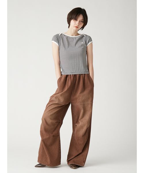 FURFUR(ファーファー)の「イージーデニムパンツ(デニムパンツ・レディース・ブラック/サックスブルー/ブラウン・F)」の6枚目の写真