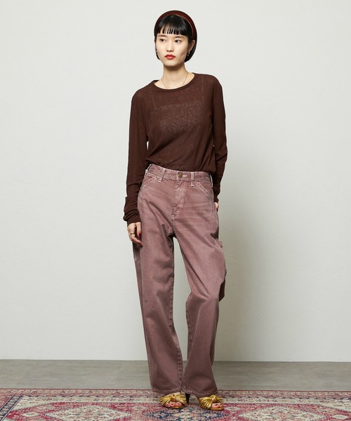 Lee（リー）の「Lee/リー レディース ペインターワイドデニムパンツ DUNGAREES【セットアップ対応】（その他パンツ・レディース・ブラウン/チャコール・X-SMALL/SMALL/MEDIUM）」の10枚目の写真