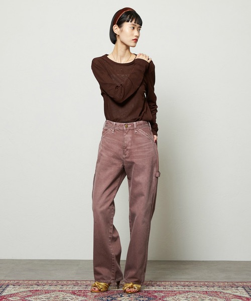 Lee（リー）の「Lee/リー レディース ペインターワイドデニムパンツ DUNGAREES【セットアップ対応】（その他パンツ・レディース・ブラウン/チャコール・X-SMALL/SMALL/MEDIUM）」の11枚目の写真
