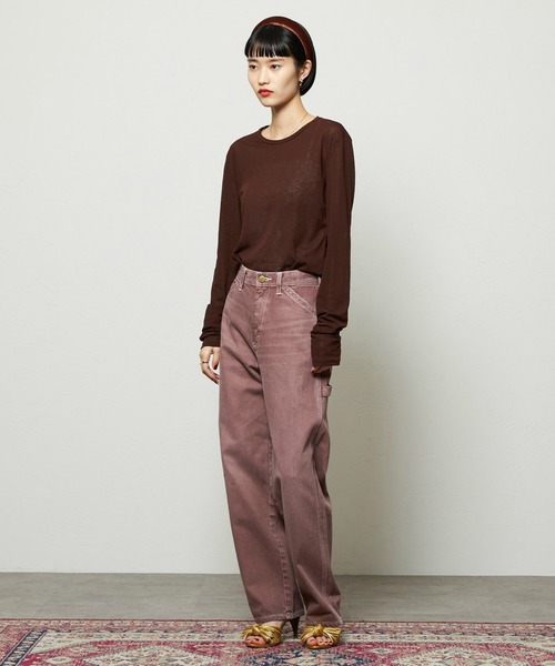 Lee（リー）の「Lee/リー レディース ペインターワイドデニムパンツ DUNGAREES【セットアップ対応】（その他パンツ・レディース・ブラウン/チャコール・X-SMALL/SMALL/MEDIUM）」の12枚目の写真