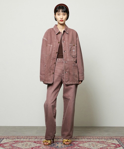 Lee（リー）の「Lee/リー レディース ペインターワイドデニムパンツ DUNGAREES【セットアップ対応】（その他パンツ・レディース・ブラウン/チャコール・X-SMALL/SMALL/MEDIUM）」の13枚目の写真