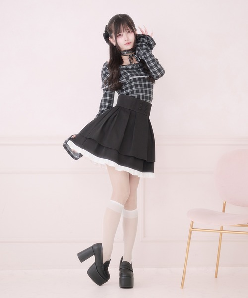 Pal elfy(パルエルフィー)の「チョーカー付きオフショルベルトトップス(Tシャツ/カットソー・レディース・ブラック系その他/ブラック/グレー・フリー)」の10枚目の写真