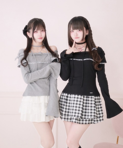 新品タグ付❤️エイミーイストワール オフショルチョーカートップス シアーオフショルトップス（Tシャツ/カットソー）｜EIMY ISTOIRE