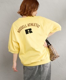 Russell Athletic（ラッセルアスレティック）の「[RUSSELL ATHLETIC ラッセル アスレチック] 別注 カレッジロゴプリント スウェットライクTシャツ（Tシャツ/カットソー）」
