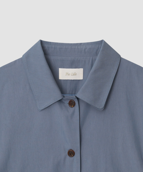 THE LILLE（ザ リル）の「Double Collar Jacket_Blue（ナイロンジャケット・レディース・その他・FREE）」の4枚目の写真