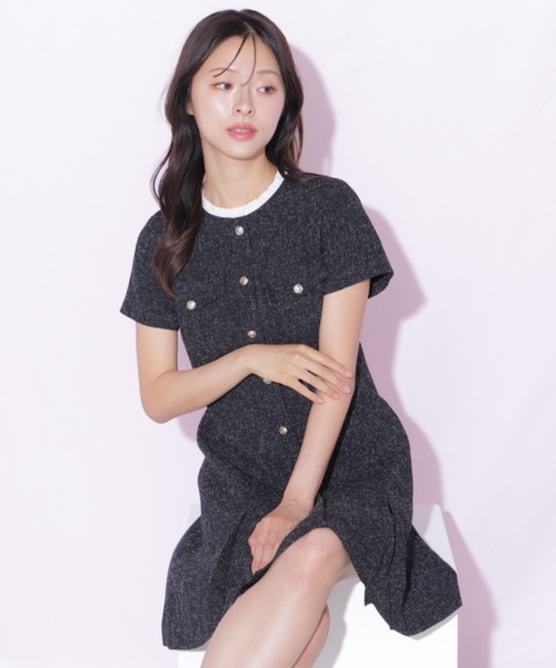 半袖ツィードミニワンピース（ワンピース）｜JILL by JILL STUART