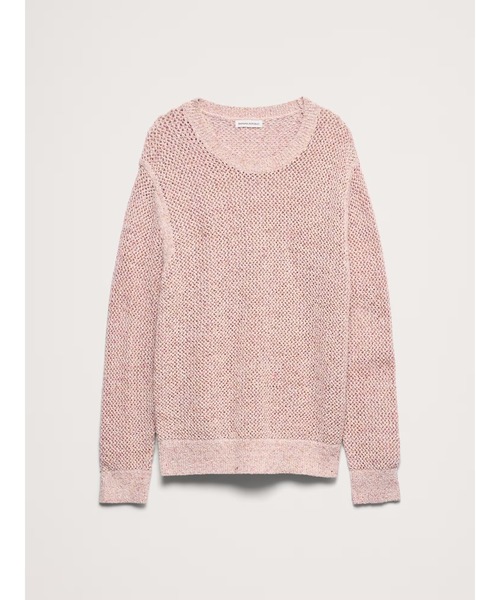 Banana Republic(バナナリパブリック)の「ブークレ コットンブレンド クルーネックセーター(ニット/セーター・メンズ・ピンク/マスタード・S/M/L/XL)」の6枚目の写真