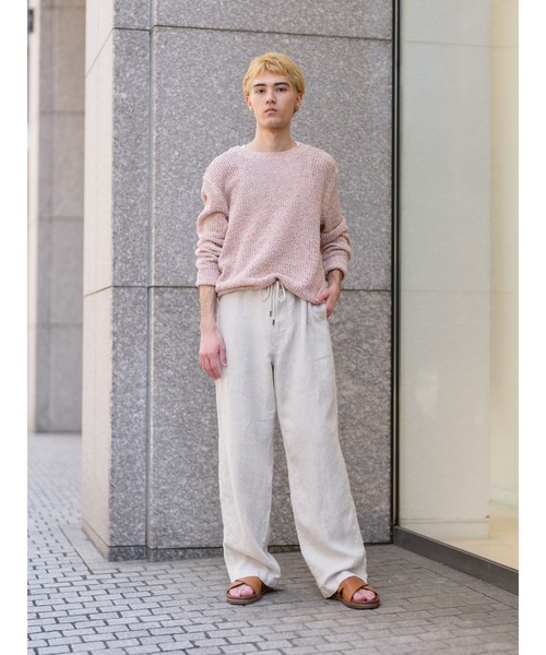 Banana Republic(バナナリパブリック)の「ブークレ コットンブレンド クルーネックセーター(ニット/セーター・メンズ・ピンク/マスタード・S/M/L/XL)」の7枚目の写真