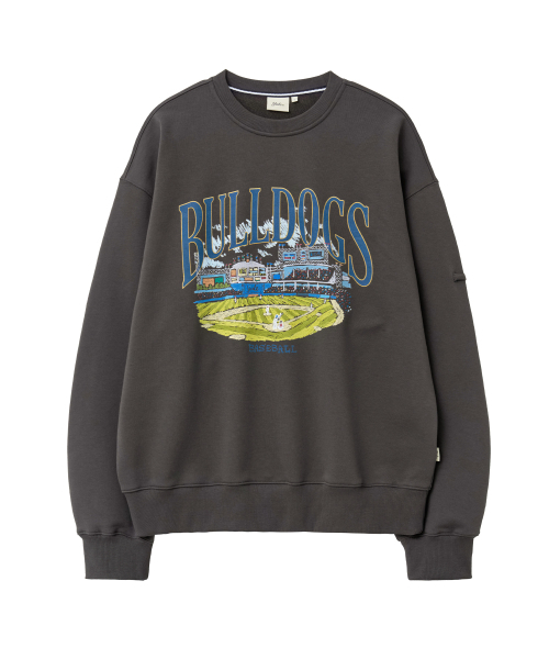 YALE(イェール)の「ブルドッグベースボールスウェットシャツ_チャコール(スウェット・レディース・その他・SMALL/MEDIUM/LARGE/X-LARGE)」の1枚目の写真