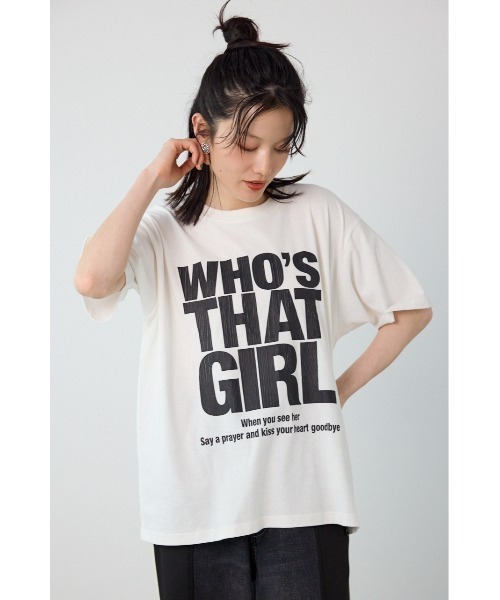 RODEO CROWNS WIDE BOWL(ロデオクラウンズワイドボウル)の「Message Tシャツ(Tシャツ/カットソー・レディース・ホワイト/イエロー/ブラック/カーキ・SMALL/MEDIUM)」の2枚目の写真