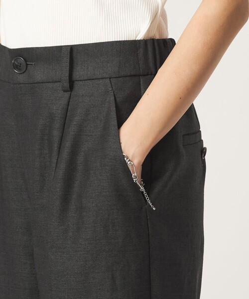 green label relaxing（グリーンレーベルリラクシング）の「［size SHORT/TALLあり］リネンライク セミフレア パンツ（その他パンツ・レディース・ダークブラウン/ダークグレー・SHORT/36/38/40/TALL）」の21枚目の写真