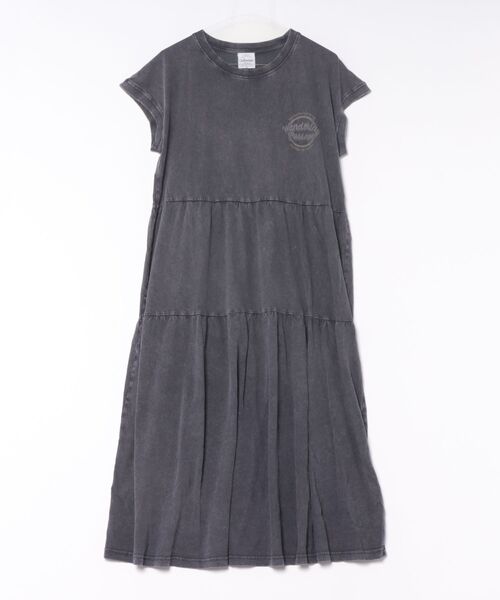 UNDERWRAPS(アンダーラップス)の「ピグメント加工 バックロゴ ティアード ノースリーブワンピース(Tシャツ/カットソー・レディース・グリーン/ブルー/ブラック・L/M)」の12枚目の写真