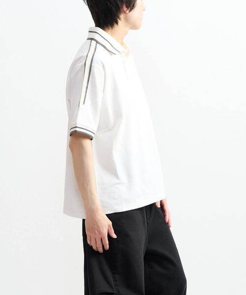 CONVERSE TOKYO(コンバーストウキョウ)の「SIDE LINE POLO SHIRT(ポロシャツ・レディース・ブラック/ホワイト/ネイビー・SMALL/MEDIUM)」の7枚目の写真