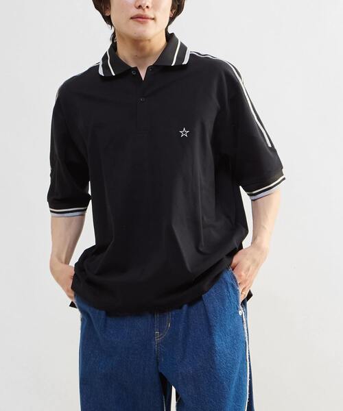 CONVERSE TOKYO(コンバーストウキョウ)の「SIDE LINE POLO SHIRT(ポロシャツ・レディース・ブラック/ホワイト/ネイビー・SMALL/MEDIUM)」の10枚目の写真