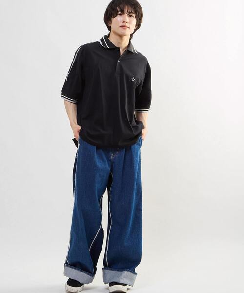 CONVERSE TOKYO(コンバーストウキョウ)の「SIDE LINE POLO SHIRT(ポロシャツ・レディース・ブラック/ホワイト/ネイビー・SMALL/MEDIUM)」の12枚目の写真