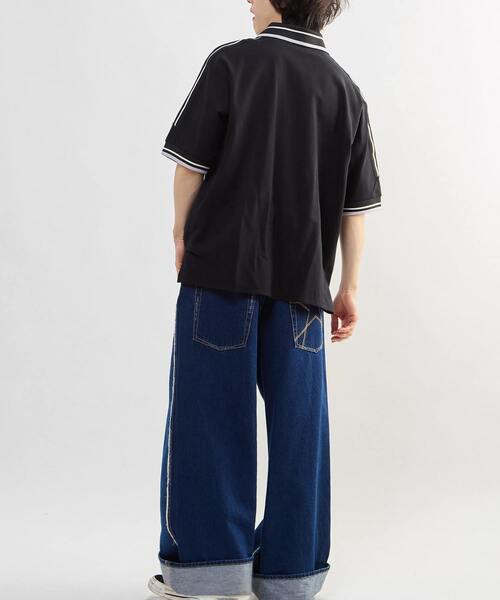 CONVERSE TOKYO(コンバーストウキョウ)の「SIDE LINE POLO SHIRT(ポロシャツ・レディース・ブラック/ホワイト/ネイビー・SMALL/MEDIUM)」の13枚目の写真