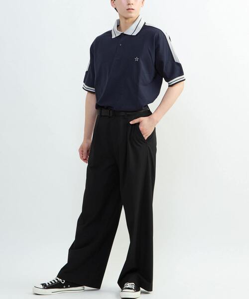 CONVERSE TOKYO(コンバーストウキョウ)の「SIDE LINE POLO SHIRT(ポロシャツ・レディース・ブラック/ホワイト/ネイビー・SMALL/MEDIUM)」の16枚目の写真