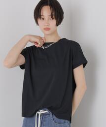 汗隠糸加工&多彩機能カットソー素材 ドルマンフレンチトップス