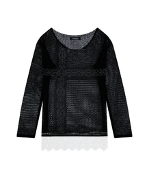 LUVISTRUE | SY LACE NET KNIT(BLACK)(ニット/セーター)