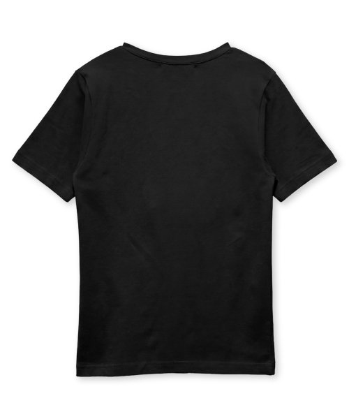 DAMISH（ダミシュ）の「ヴィンテージクロス斜めボタンTシャツ_ブラック（Tシャツ/カットソー・レディース・ブラック・OS）」の5枚目の写真