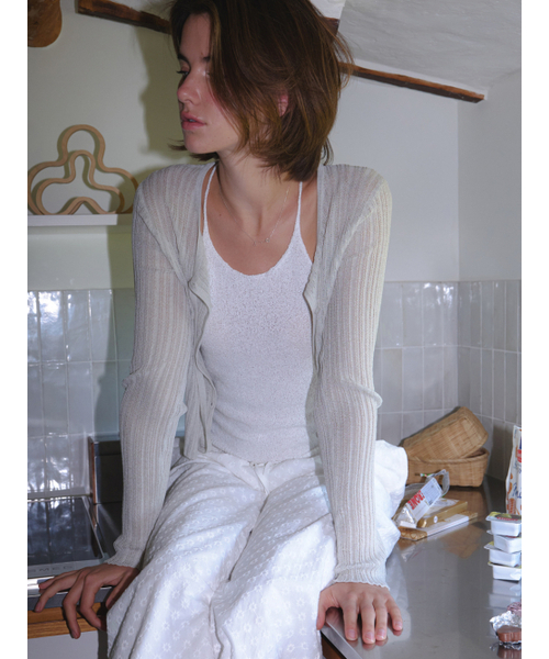 RE_L(リエル)の「Loana strap knit cardigan (sage)(カーディガン/ボレロ・レディース・その他・FREE)」の1枚目の写真
