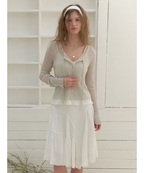 RE_L(リエル)の「Loana strap knit cardigan (sage)(カーディガン/ボレロ・レディース・その他・FREE)」の2枚目の写真