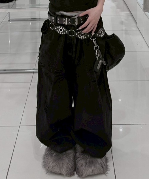 Never mind the XU(ネバーマインドザエックスユー)の「【Never mind the XU】studs western belt / 【ネバーマインド ザ エックスユー】スタッズウエスタンベルト(ベルト・レディース・ブラック・ONE SIZE)」の7枚目の写真