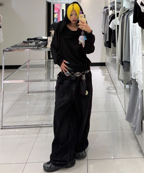 Never mind the XU(ネバーマインドザエックスユー)の「【Never mind the XU】studs western belt / 【ネバーマインド ザ エックスユー】スタッズウエスタンベルト(ベルト・レディース・ブラック・ONE SIZE)」の19枚目の写真