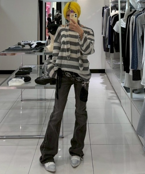 Never mind the XU(ネバーマインドザエックスユー)の「【Never mind the XU】studs western belt / 【ネバーマインド ザ エックスユー】スタッズウエスタンベルト(ベルト・レディース・ブラック・ONE SIZE)」の20枚目の写真