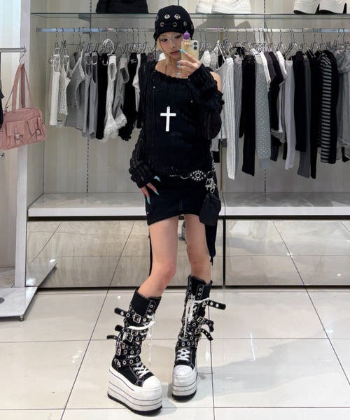Never mind the XU(ネバーマインドザエックスユー)の「【Never mind the XU】studs western belt / 【ネバーマインド ザ エックスユー】スタッズウエスタンベルト(ベルト・メンズ・ブラック・ONE SIZE)」の22枚目の写真